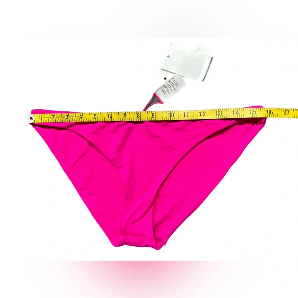 L*SPACE womens hot pink Camacho full coverage swim bikini bottoms size L NWT